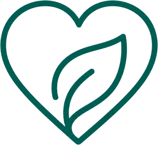 Zdrave & Schtastie logo — a leaf inside a heart